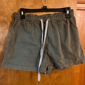American Eagle Olive Green Drawstring Shorts